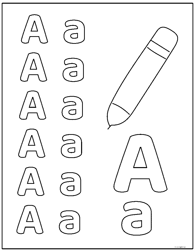 Easy-cooloring-pages-with-letter-a