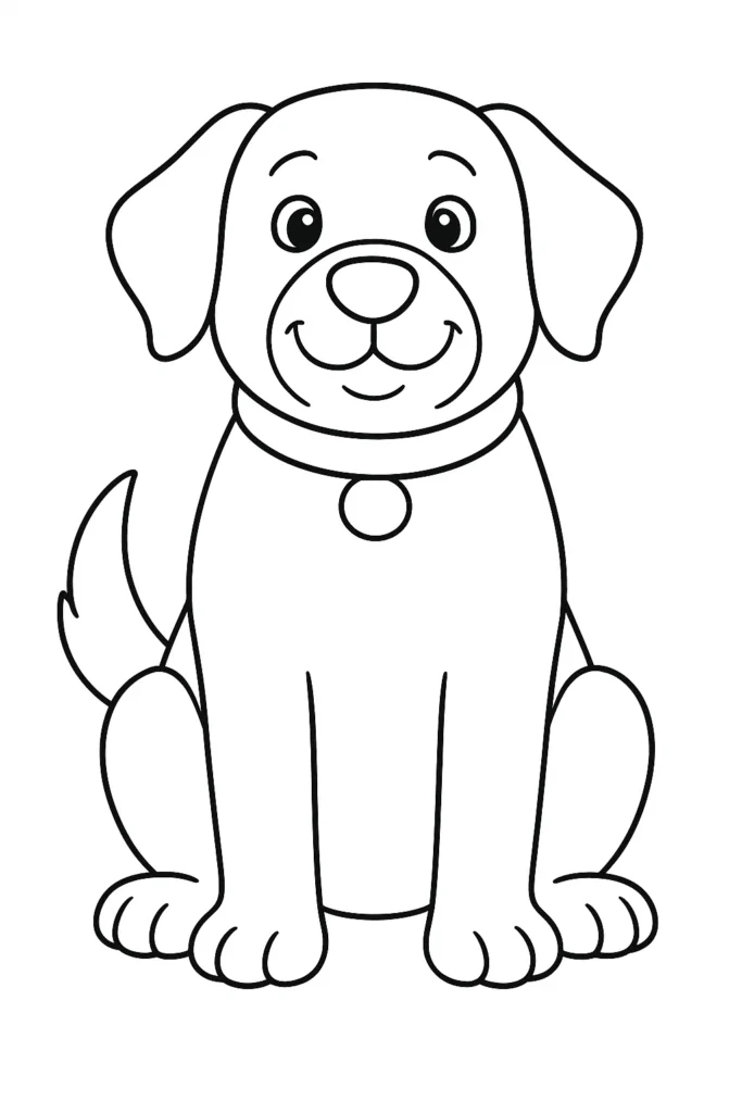 Printable Cute dog Coloring Pages