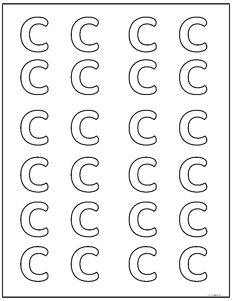 letter c free coloring pages for adults