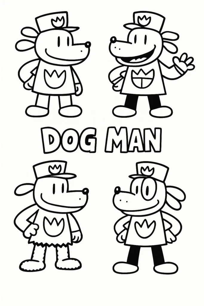 Coloring page dogman