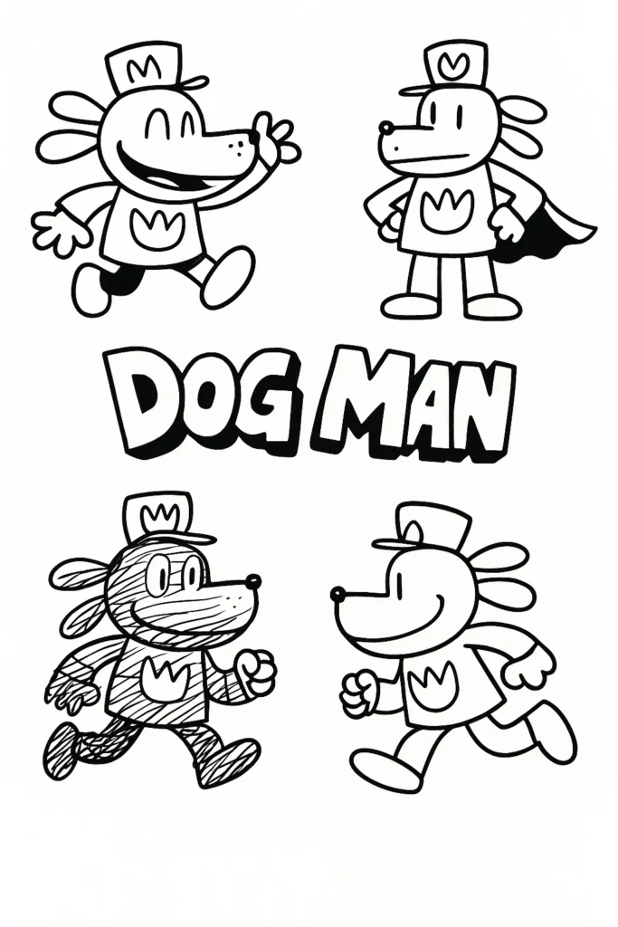 Dogman coloring pages