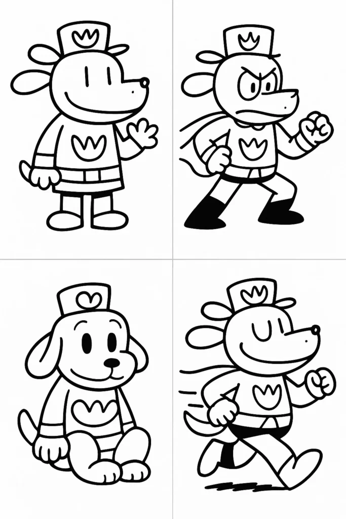 Dogman free coloring pages