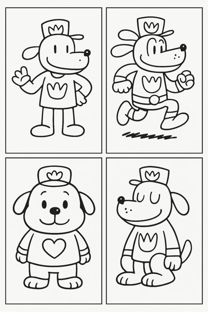 Flippy dogman coloring pages