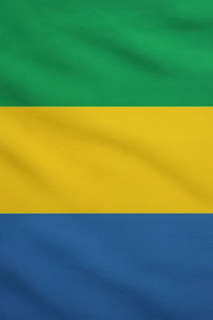 Gabon Flag coloring kis