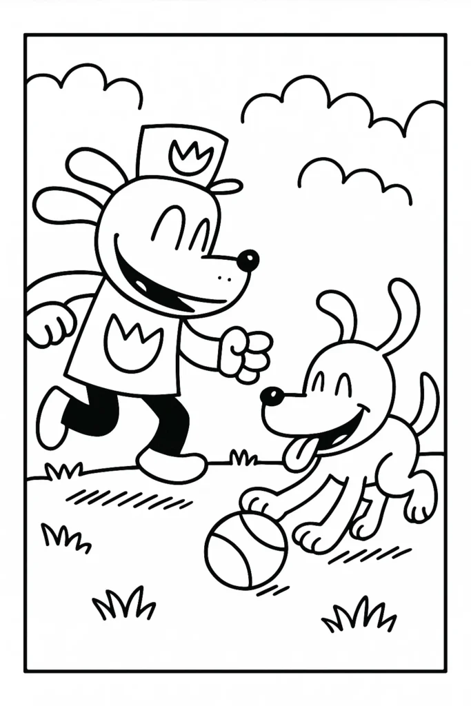 Pety dogman coloring pages