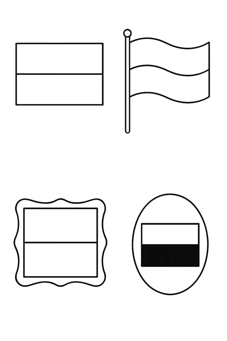 monaco flag coloring pages printable